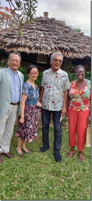 Mama Balozi, Muzu Sulemanji and Japanese Ambassador & spouse (R-L)