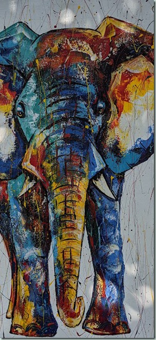 Colourful Elephant by Paul Mwerondo