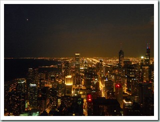 Night view from John Hancock Observatory