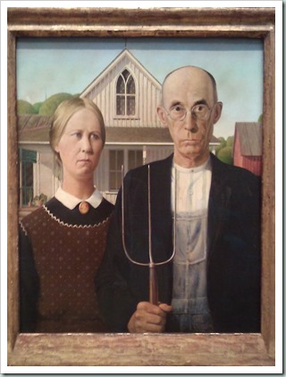 Grant Wood - Iowa Farmer and his Spinster Daughter